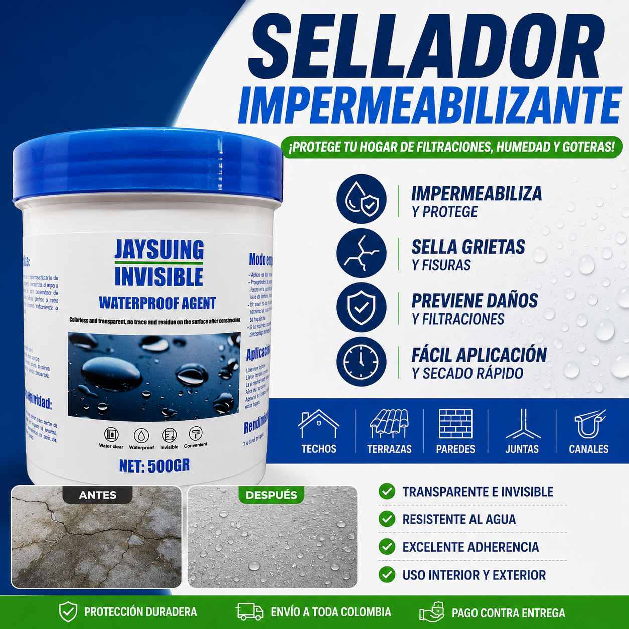 🏠 [PROMO] Sellador Impermeabilizante para Techos, Terrazas y Paredes