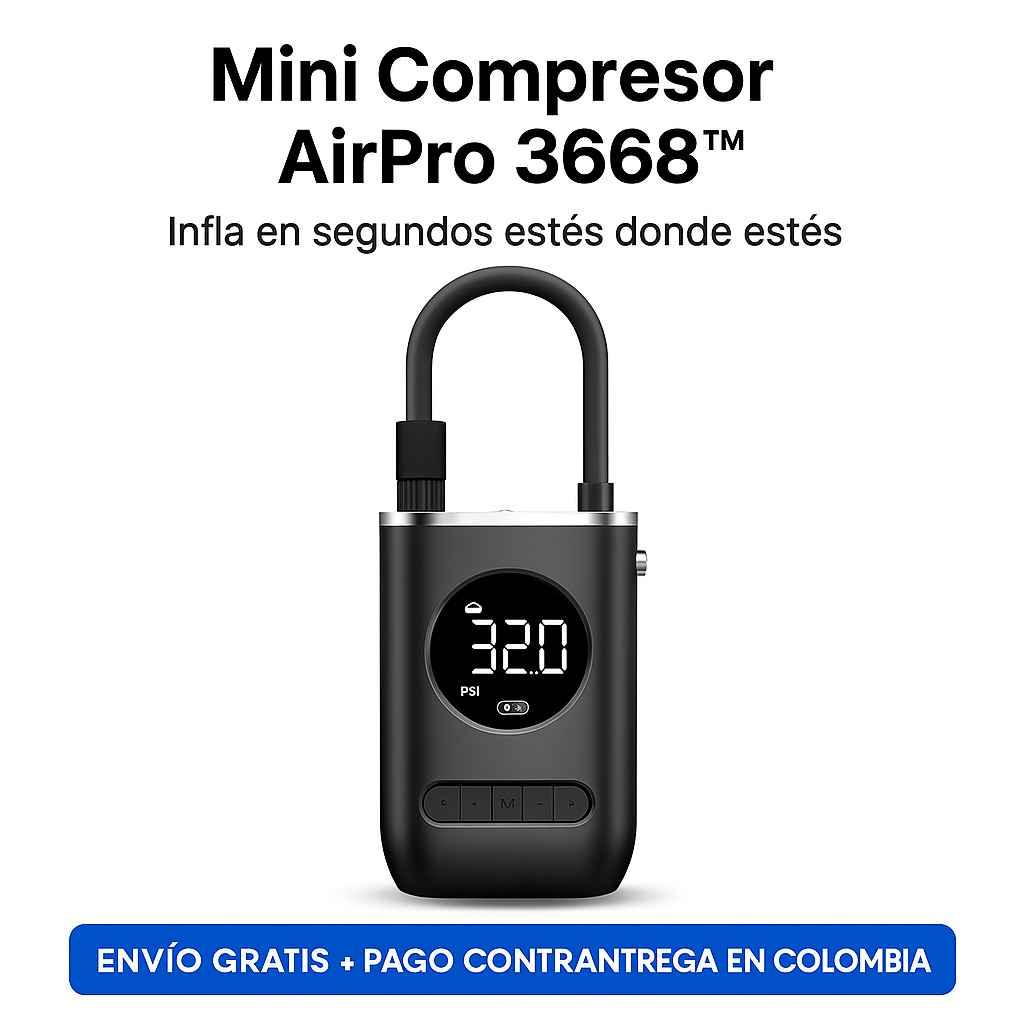 🚗 [PROMO] Compresor de Aire Portátil Digital