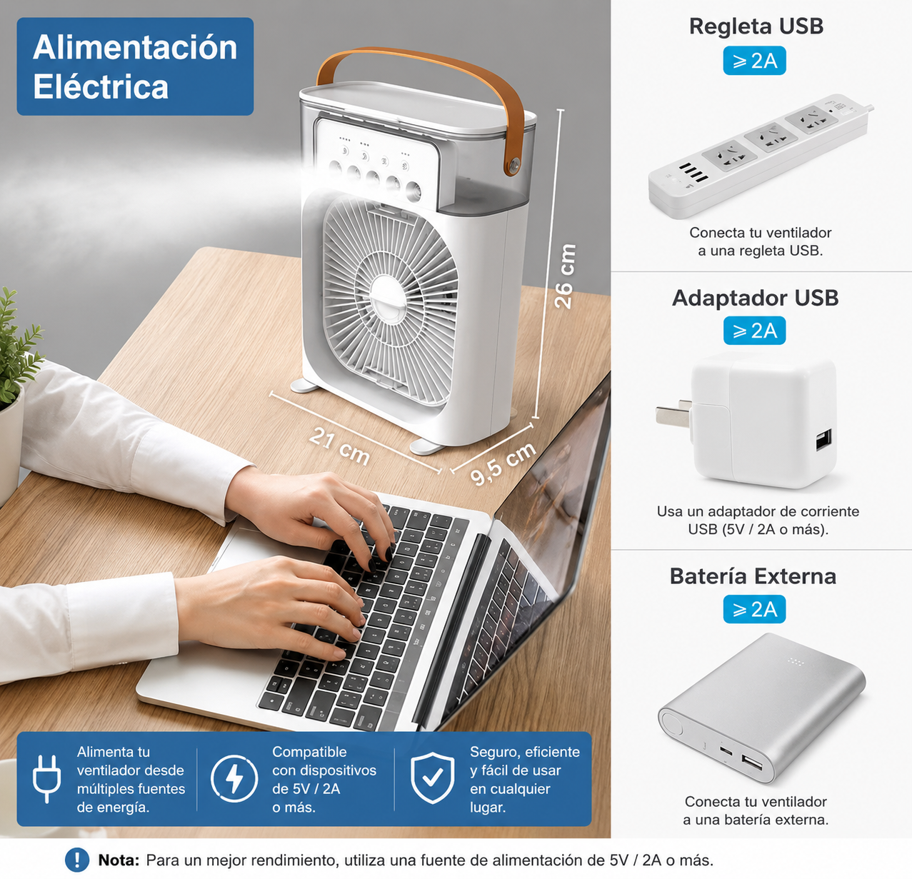 ❄️ ENFRIADOR DE AIRE PORTÁTIL 3 EN 1
